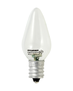 C7 Candelabra Decorative LED Lamp - Daylight (6500K) - E12 (Candelabra) - Sylvania - LED1C7C/865/2PK  [78563]