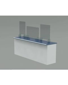 Sneeze Guard - 24" Wide by 40" Tall - 1/4" Thick Clear Acrylic