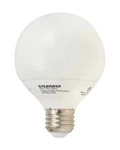 10 Watt G25 Compact Fluorescent Lamp - Warm White (2700K) - E26 (Medium) - Sylvania - CF10EL/G25/827  [28917]