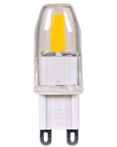 1.6 Watt G9 Base LED Lamp - Warm White (3000K) - G9 (Bi-Pin) - Satco - 1.6JCD/G9/LED/3000K/120V/D  [S9546]