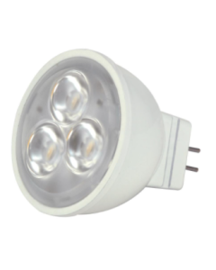 3 Watt MR11 LED Lamp - Warm White (2700K) - GU4 (Bi-Pin) - Satco - 3MR11/LED/25/2700K/12V  [S9280]