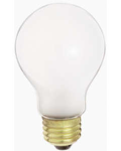 100 Watt A19 Incandescent Lamp - Warm White (2700K) - E26 (Medium) - Satco - 100A19/W/230V  [S4079]