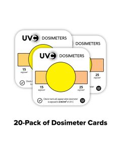 Germicidal UVC Measurement Cards | Quick Check Dosimeter | 254 nm | 25 Pack