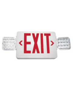 Exit/Emergency Combo Sign - Exitronix - VLED-U-WH-EL90