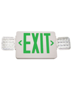 LED Exit/Emergency Combo Sign - Exitronix - GVLED-U-WH-EL90