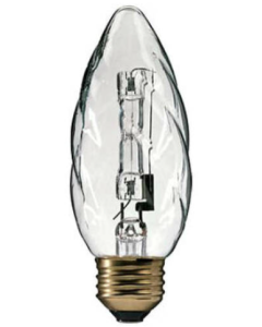 25 Watt F10 Halogen Decorative Lamp - Warm White (2900K) - E26 (Medium) - Philips - BC25F10-1/2HAL/CL  [38906-4]