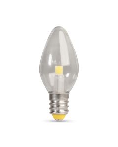 0.6 Watt C7 Candelabra Decorative LED Lamp - Warm White (2700K) - E12 (Candelabra) - Feit - BP7C7/827/LED/4
