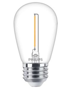 1 Watt S14 LED Lamp - Warm White (2700K) - E26 (Medium) - Philips - 1S14/VIN/827/CL/G/E26/ND 1CT  [575209]