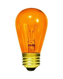 11 Watt S14 Incandescent Lamp - Transparent Amber - E26 (Medium) - Halco - S14AMB11T  [9056]