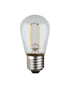 1 Watt S14 LED Lamp - Warm White (2200K) - E26 (Medium) - Satco - 1W/LED/S14/CL/822/120V/ND/4PK  [S8027]